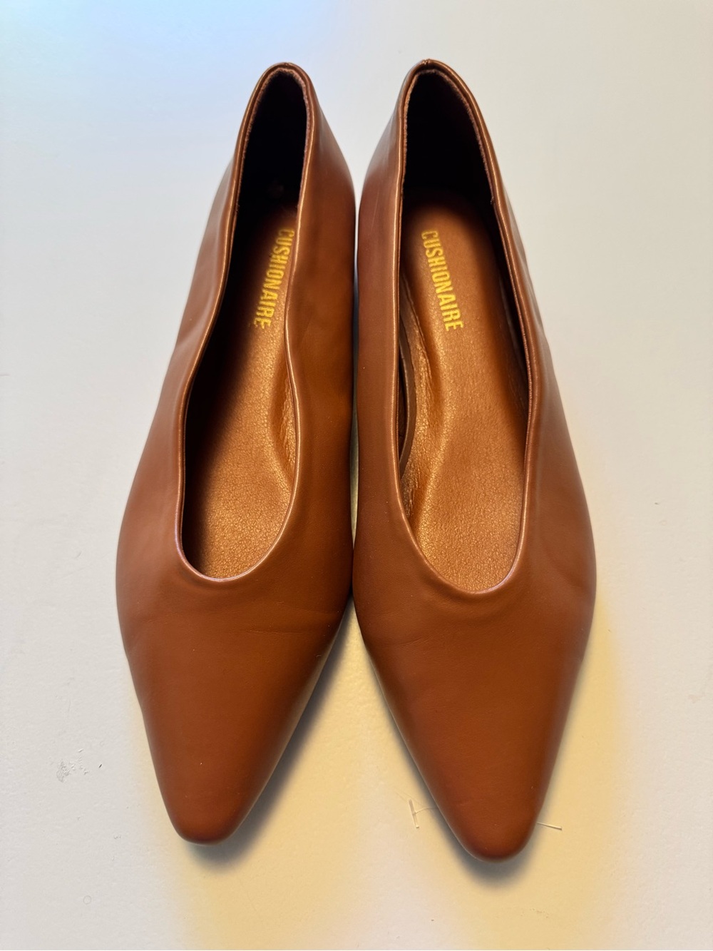 Cushionaire Women's Brown Pointed Toe Flats